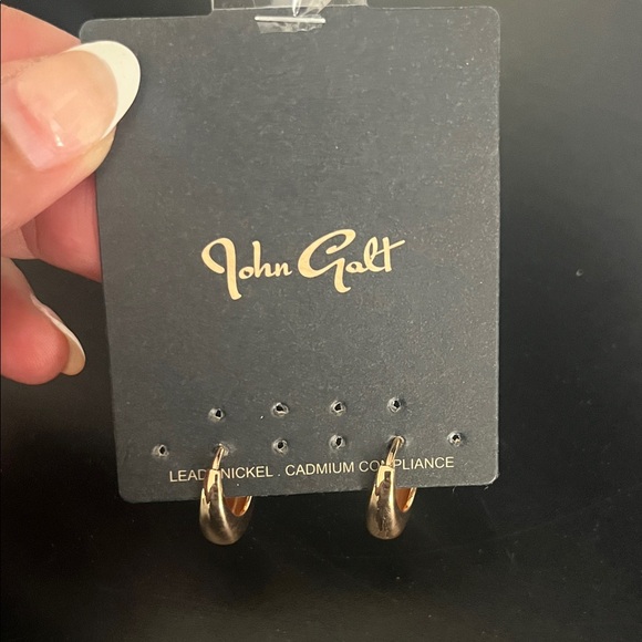 john galt Jewelry - John galt pacsun Gold Hoop Earrings nwt lead nickel casual compliance hoops